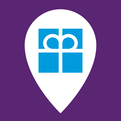 App-Icon des Sozialstadtplans Bremen — weißes Diakonie-Kronen-Logo auf lila Karten-Pin